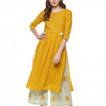 Mustard Kurta Set