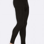 Men Black Solid Thermal Bottoms