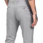 Regular Fit Men Grey Cotton Blend Trousers