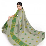 Green Printed Pure Georgette Saree