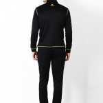 Men Black Solid Tracksuit