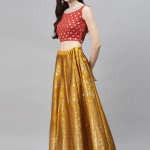 Floral Pattern Lehenga Choli Set with Dupatta